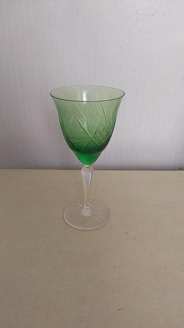 Copa Cristal Verde Licor
