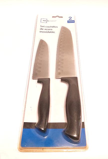 Juego Cuchillos Santoku Mainstays x 2 (5in-7in)