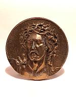 Adorno Cristo Bronce Relieve 22cm