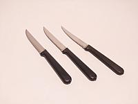 Cuchillos Mango Plástico Negro x 3