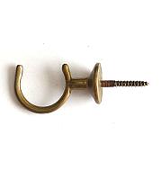Gancho Soporte Barral Cortina Bronce Pulido Antiguo 001