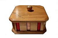 Juego de Poker en Cofre Madera Maciza 9inx9inx5in